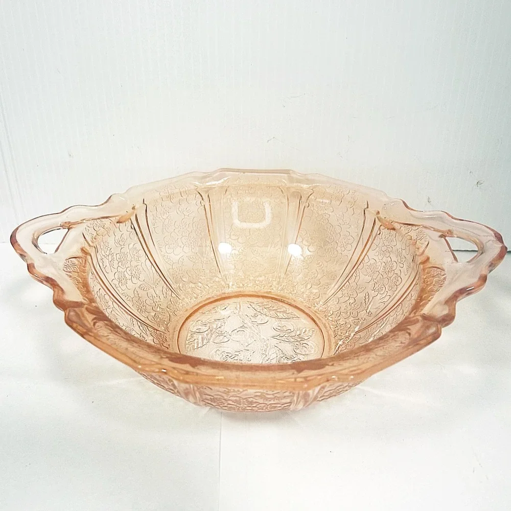 Jeannette‎ Glass Cherry Blossom Bowl 9 Inch Pink Depression Glass